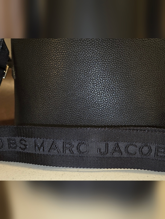 Marc Jacobs Black Pebbled Leather Drifter Hobo Shoulder Bag with Crossbody Strap
